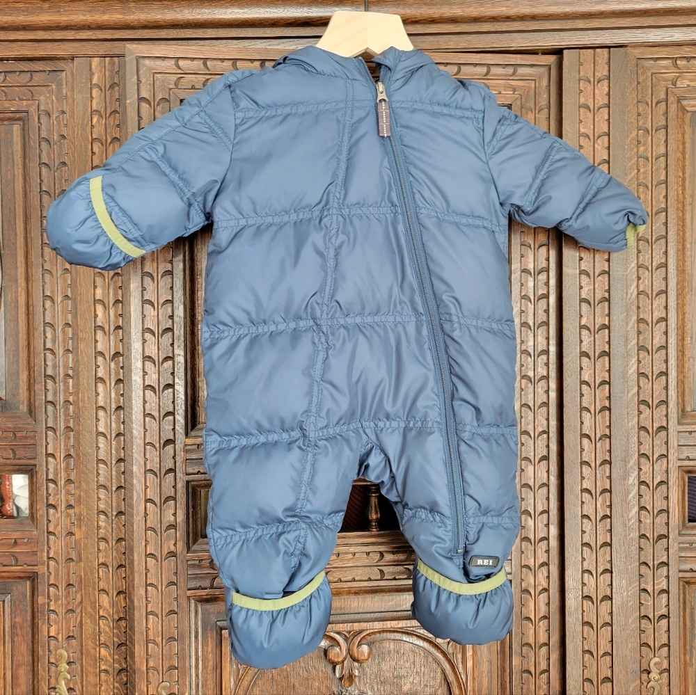 REI down baby coverall bunting 6 months